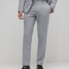Grå slim fit-kostymbyxor