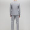 Grå slim fit-kostymbyxor