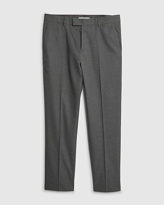 Grå slim fit-kostymbyxor