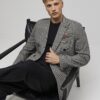 Grå slim fit-kostymjacka