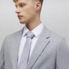 Grå slim fit-kostymjacka