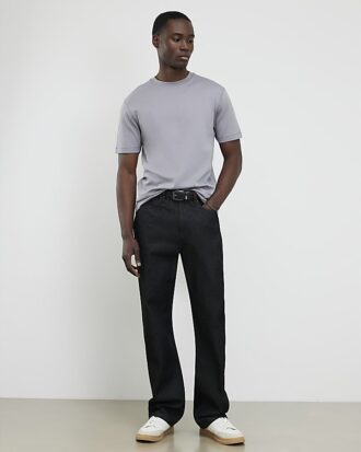 Grå slim fit-T-shirt