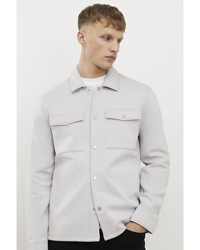 Grå slim fit-överkjol Grå slim fit-överkjol
