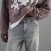 Grå tapered fit-jeans