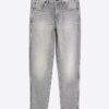 Grå tapered fit-jeans