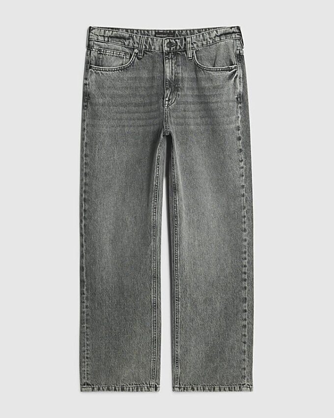 Gråa jeans med lös passform Gråa jeans med lös passform