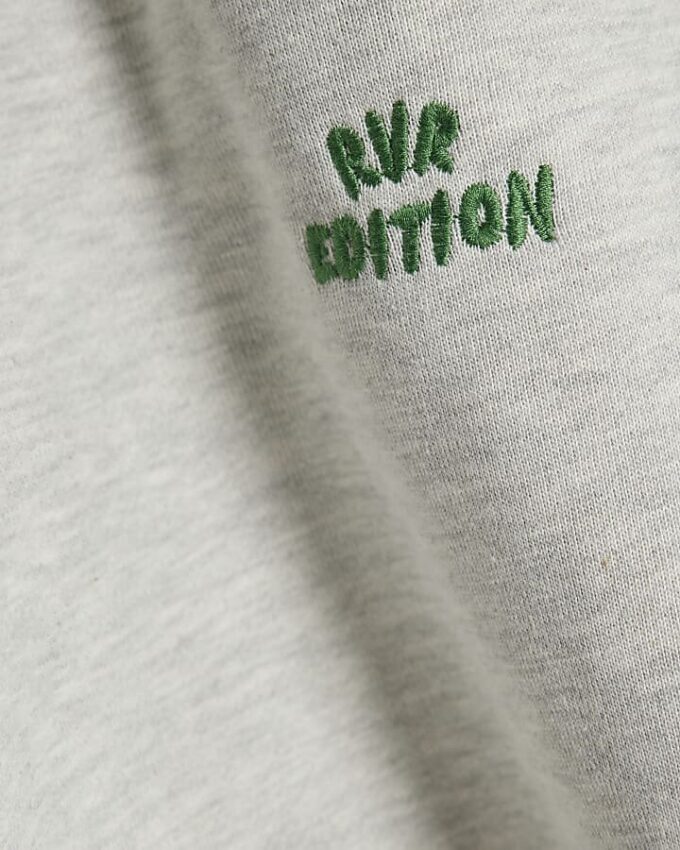 Gråa RVR Edition-joggingbyxor med vida ben