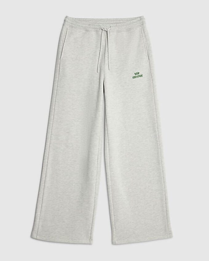Gråa RVR Edition-joggingbyxor med vida ben
