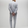Gråa slim fit-kostymbyxor med struktur