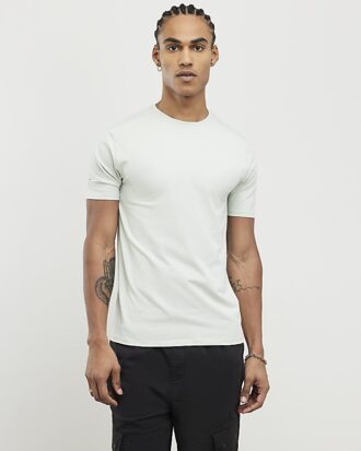 Grön muskelfit-T-shirt Grön muskelfit-T-shirt