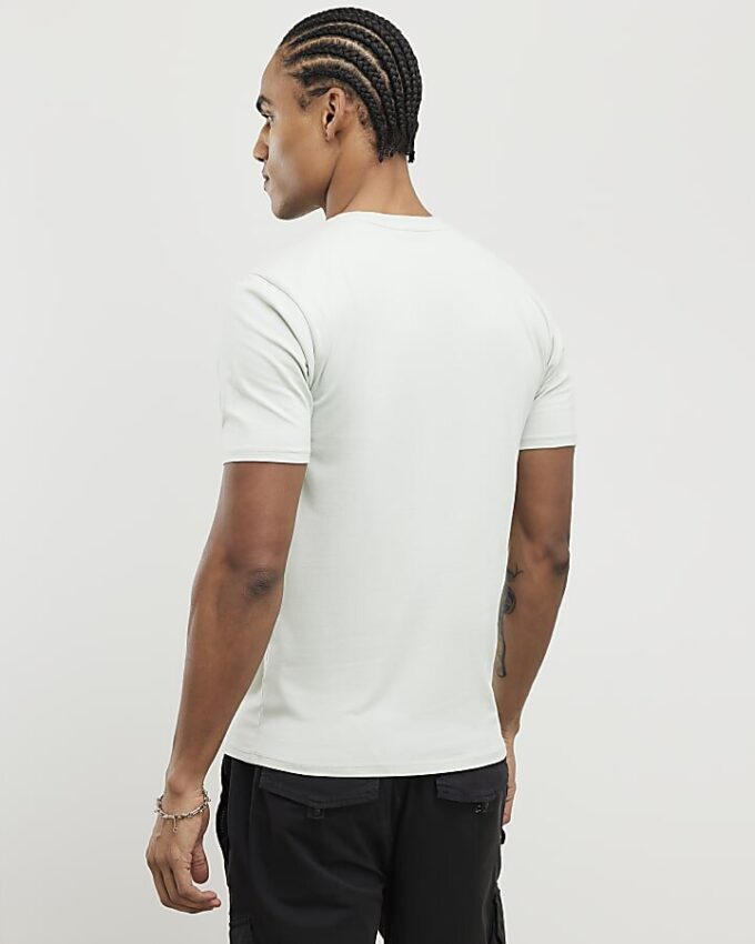 Grön muskelfit-T-shirt