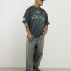 Grön oversized mesh-T-shirt med 7th Division-tryck
