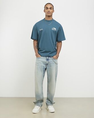 Grön oversized racing-T-shirt