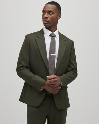 Grön slim fit-kostymjacka med struktur