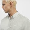 Grön slim fit-skjorta med RR-broderi