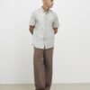 Grön slim fit-skjorta med RR-broderi