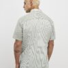 Grön slim fit-skjorta med RR-broderi