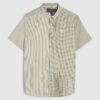 Grön slim fit-skjorta med RR-broderi