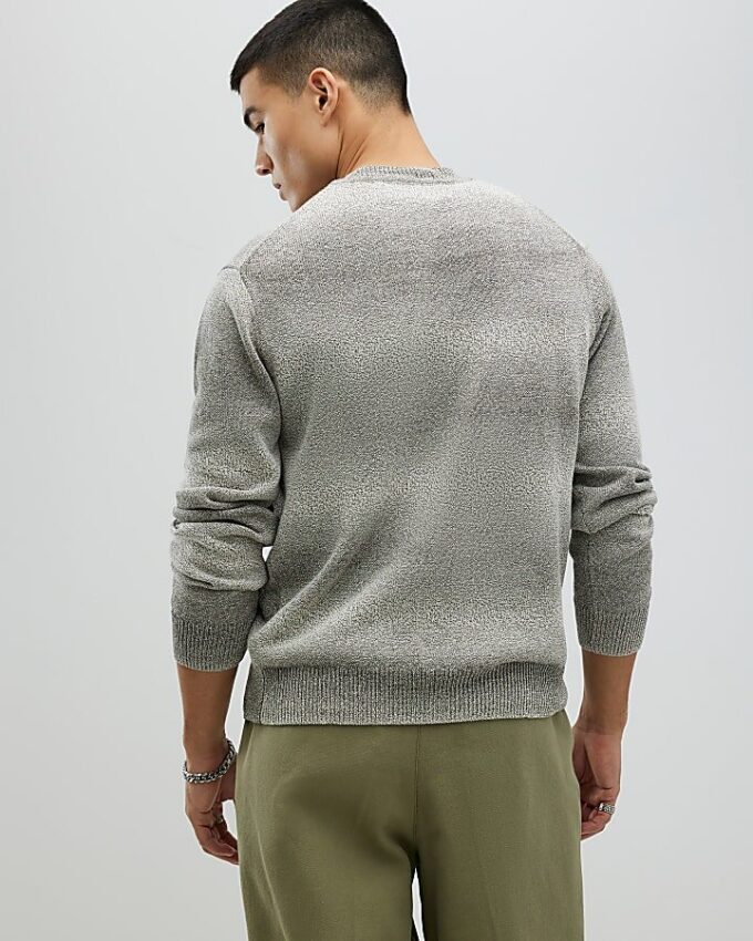 Grön slim fit-tröja med gradient
