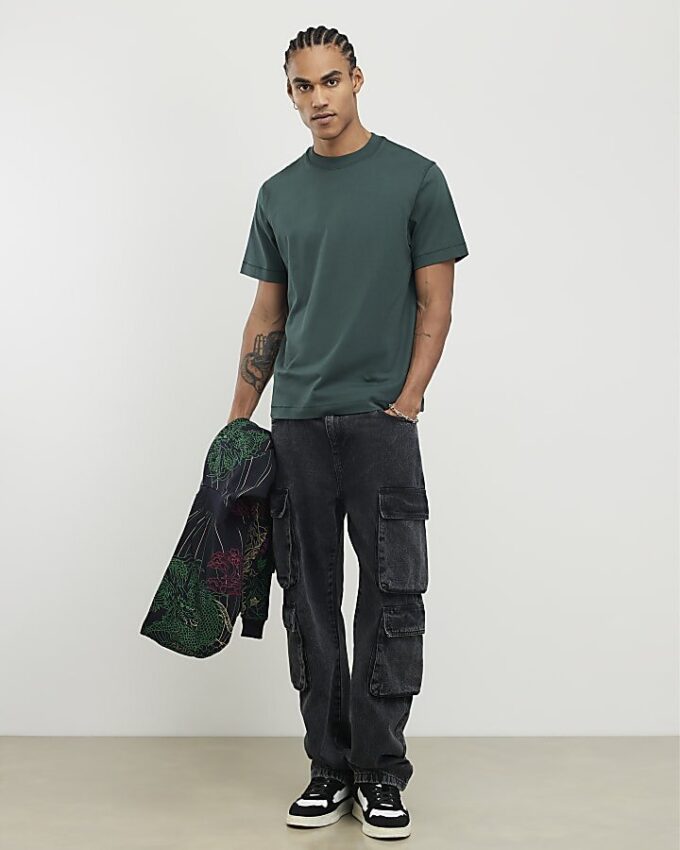 Grön T-shirt med normal passform