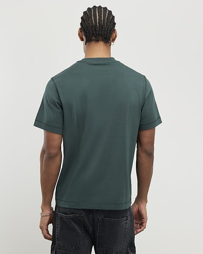 Grön T-shirt med normal passform