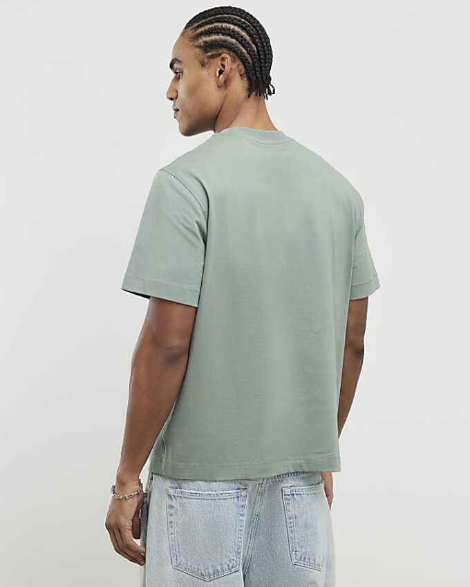 Grön T-shirt med normal passform