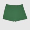 Grön wrap-skort med knappdetaljer
