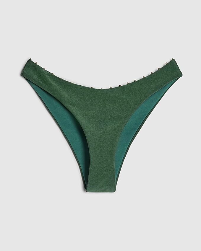 Gröna bikinitrosor med högt ben