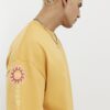 Gul oversized T-shirt med 92 fotopatch