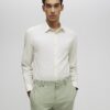 Gul slim fit premiumskjorta