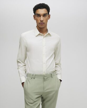 Gul slim fit premiumskjorta