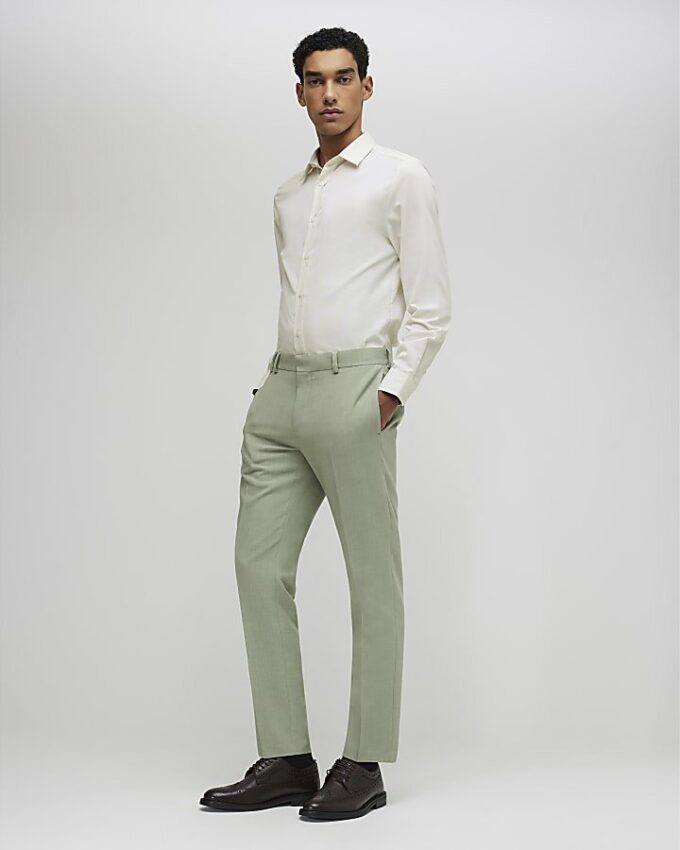 Gul slim fit premiumskjorta