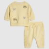 Gul sweatshirtset med karaktärsmotiv för pojkar