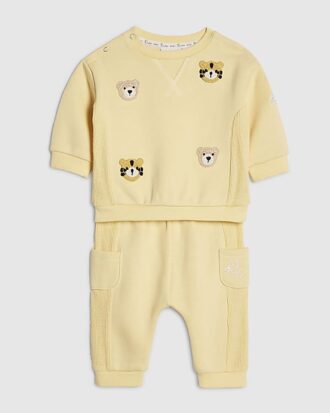 Gul sweatshirtset med karaktärsmotiv för pojkar