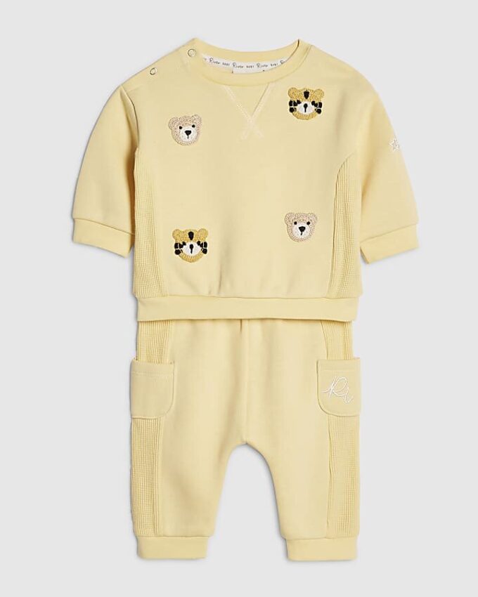 Gul sweatshirtset med karaktärsmotiv för pojkar