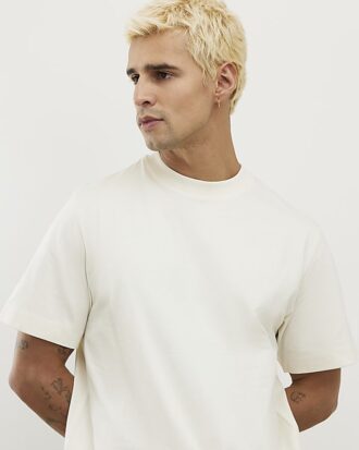 Gul T-shirt med normal passform