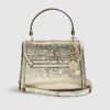 Guldfärgad mini crossbody-väska