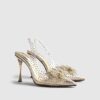 Guldfärgade Perspex Butterfly Court Heels