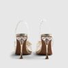 Guldfärgade Perspex Butterfly Court Heels