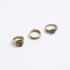 Guldrosa bronserade ringar, 3-pack