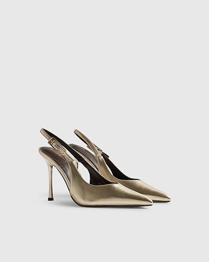 Guldspänne Sling Back Court Heels