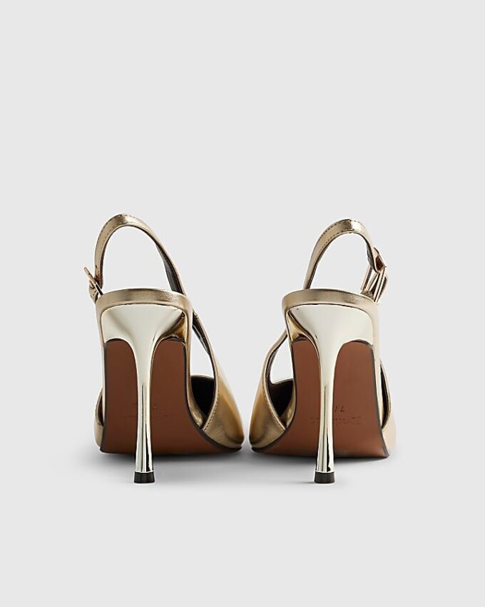 Guldspänne Sling Back Court Heels