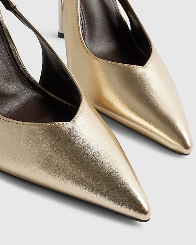 Guldspänne Sling Back Court Heels