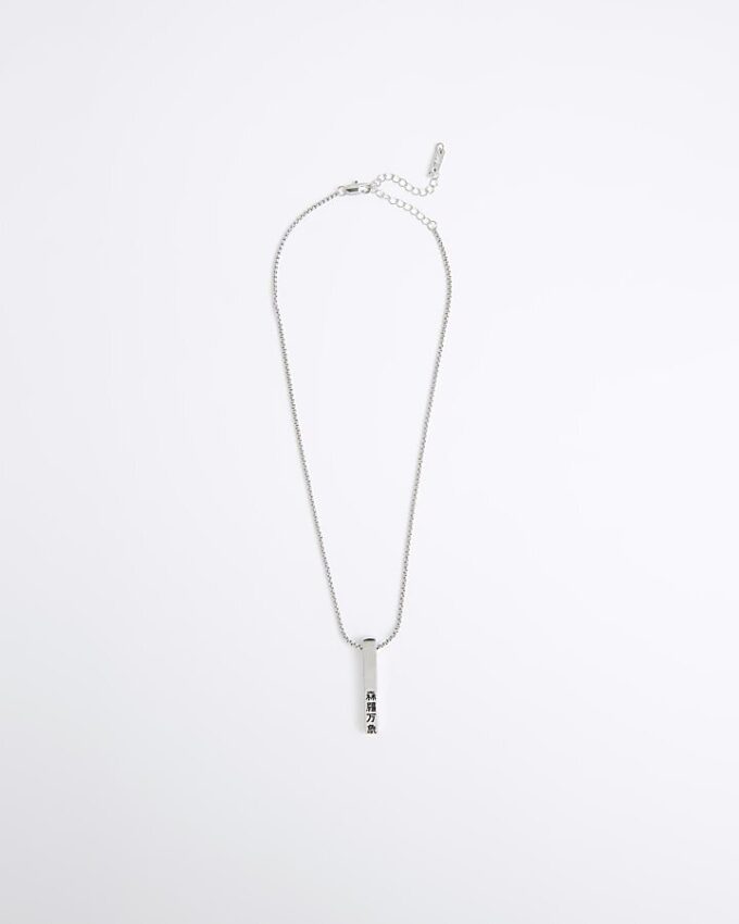 Halsband med japansk barhängen i silver