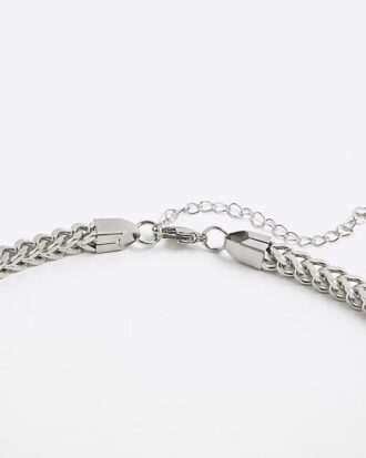 Halsband med tjock kedja i silver