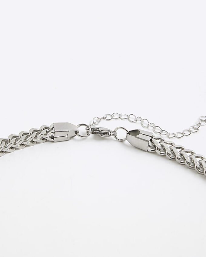 Halsband med tjock kedja i silver