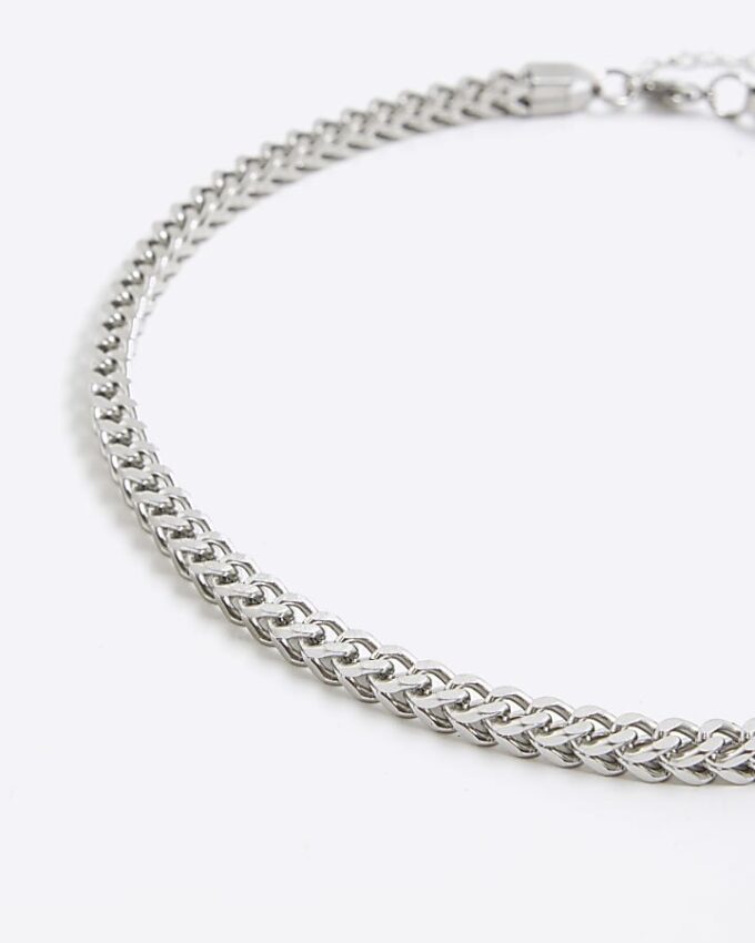Halsband med tjock kedja i silver