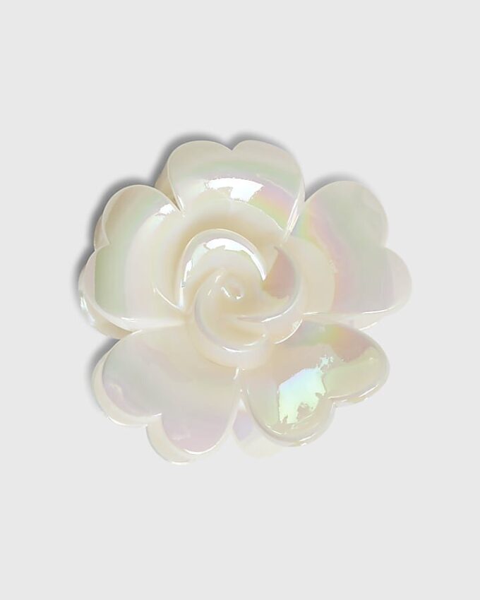 Hårklämma med rosa blommor för flickor