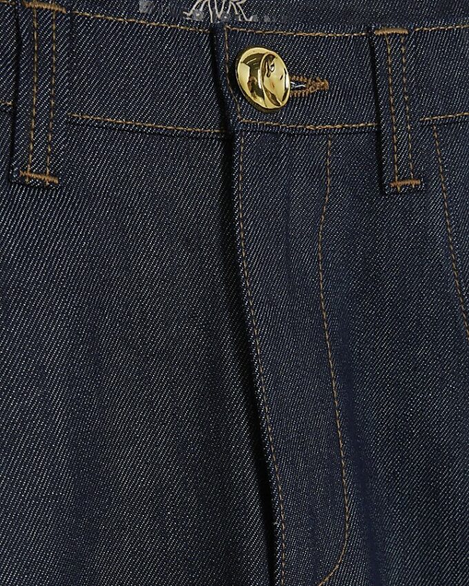 Indigo högmidjade tapered jeans
