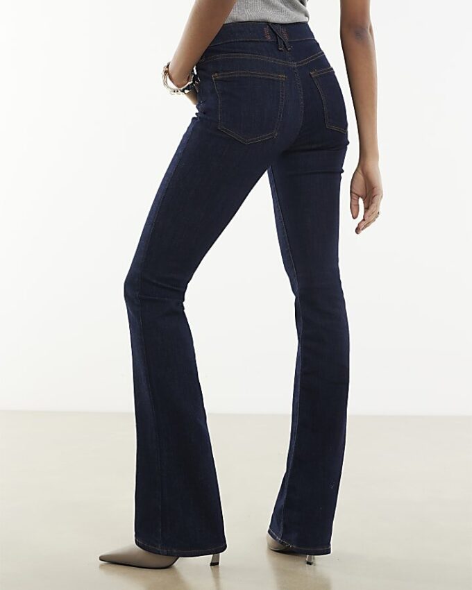 Indigo Mid Rise Bootcut Jeans
